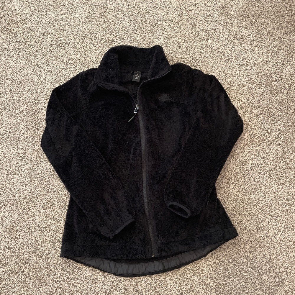 black the north face zip up jacket!!